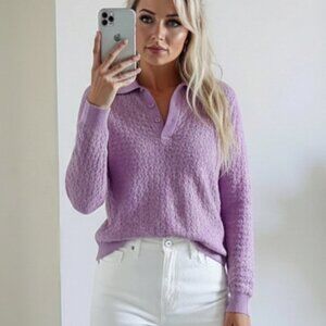 Joe Fresh Textured Knit Polo Sweater